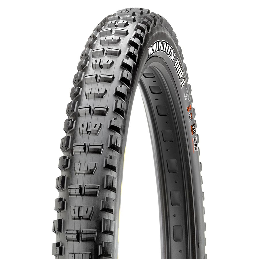 Maxxis Minion DHR2 Mountain Tire, 27.5''x2.40, Folding, Tubeless Ready, MaxxTerra, DH, E50, Wide Trail, 60x2TPI, Black TB00472700