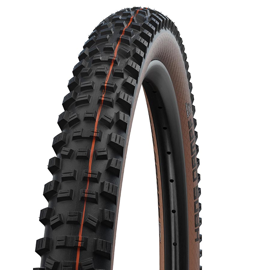 Schwalbe Hans Dampf Addix Mountain Tire, 275x2.35, Folding, Tubeless Ready, Addix Soft, Super Trail, 67TPI, Tanwall 11654379