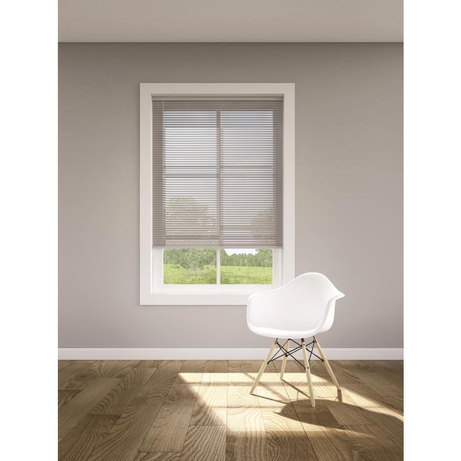 LEVOLOR Trim+Go 1-in Slat Width 48-in x 72-in Cordless Nickel Aluminum Room Darkening Mini Blinds