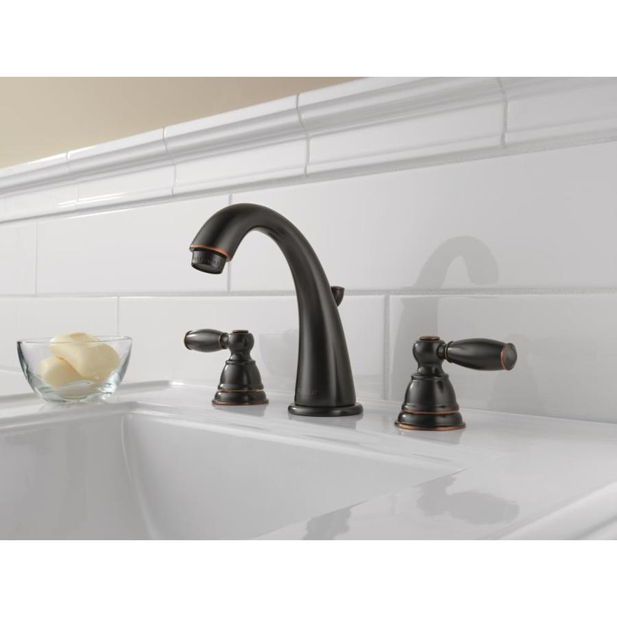 Peerless Claymore Oil-Rubbed Bronze 2-handle Widespread WaterSense Bathroom Sink Faucet with Drain