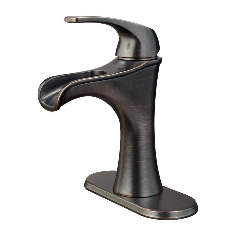 Pfister Jaida Tuscan Bronze 1-handle Single Hole WaterSense Bathroom Sink Faucet with Drain