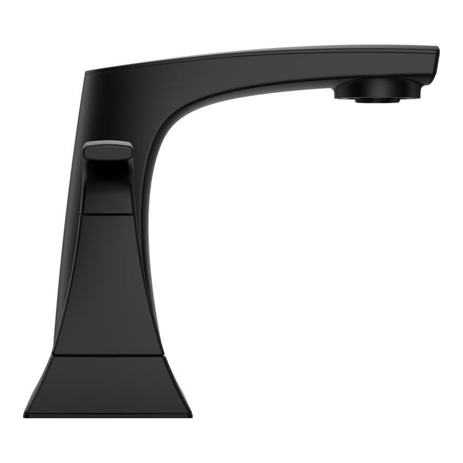 Pfister Karci Matte Black 2-handle 4-in Centerset WaterSense Bathroom Sink Faucet with Drain