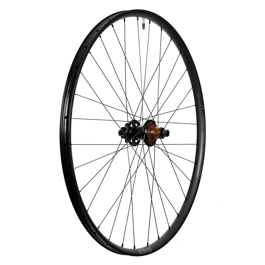 Stans No Tubes Crest MK4 Wheel, Rear, 27.5'' / 584, Holes: 32, 12mm TA, 148mm, Disc IS 6-bolt, Shimano Micro Spline