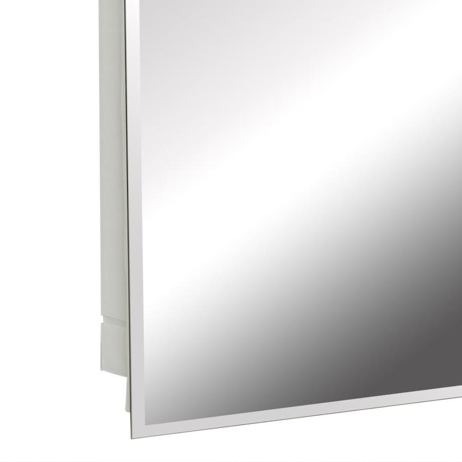 Project Source 16-in x 26-in Rectangle Surface/Recessed Mirrored Medicine Cabinet