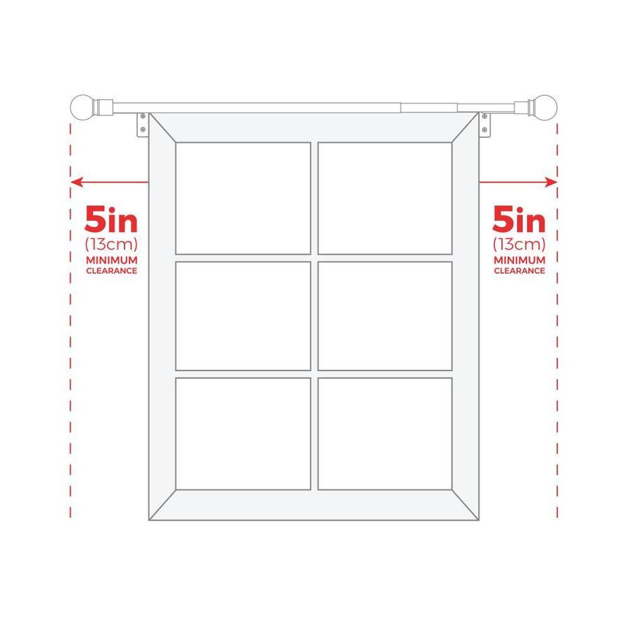 Zenith Easy Install 18-in To 48-in Bronze Steel Single Curtain Rod