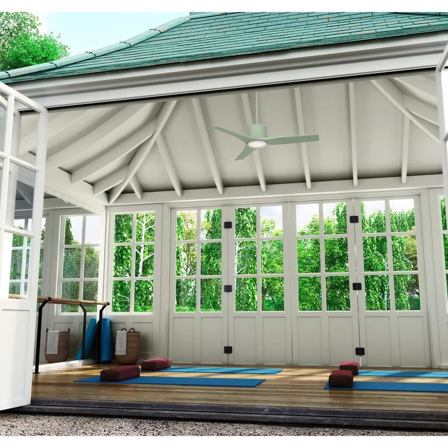 Casablanca Piston LED 52-in Sage Green Indoor/Outdoor Ceiling Fan with Remote (3-Blade)