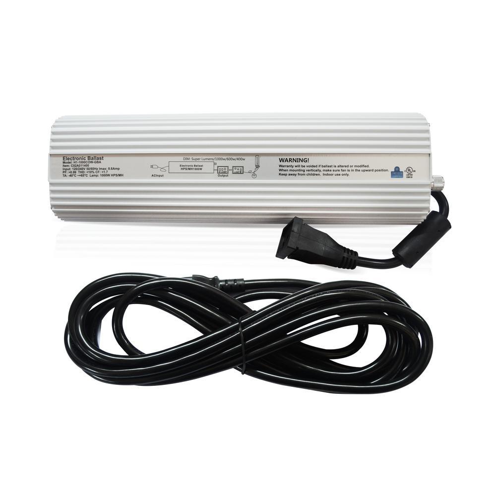 1000-Watt HPS MH Digital Dimmable 120/240-Volt Ballast for Grow Lights