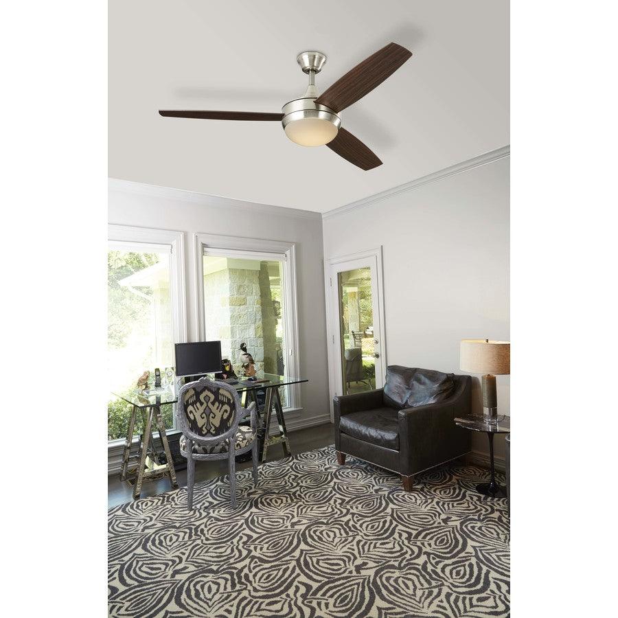 Harbor Breeze Beach Creek 52-in Brushed Nickel LED Indoor Ceiling Fan with Remote (3-Blade)