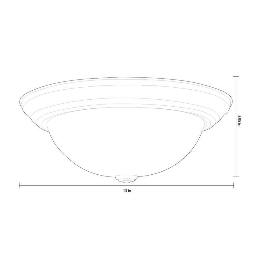 Project Source 2-Pack 13-in Bronze Transitional LED Flush Mount Light ENERGY STAR