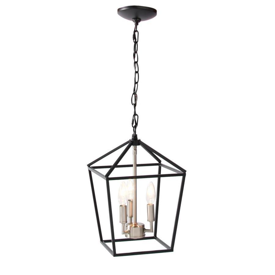 Scott Living Hamilton Matte Black/Brushed Nickel Modern/Contemporary Lantern Pendant Light