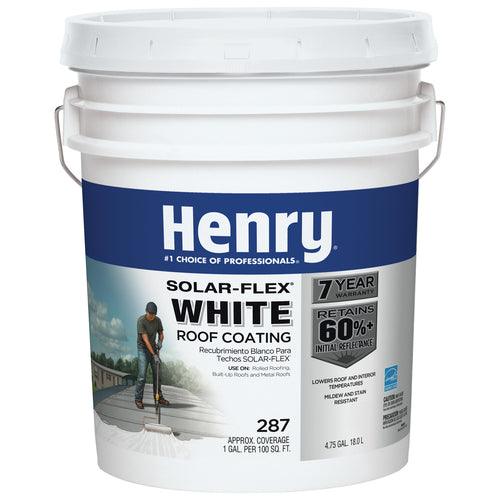 Henry Company Solar-Flex 4.75-Gallon Elastomeric Reflective Roof Coating (7-Year Limited Warranty)