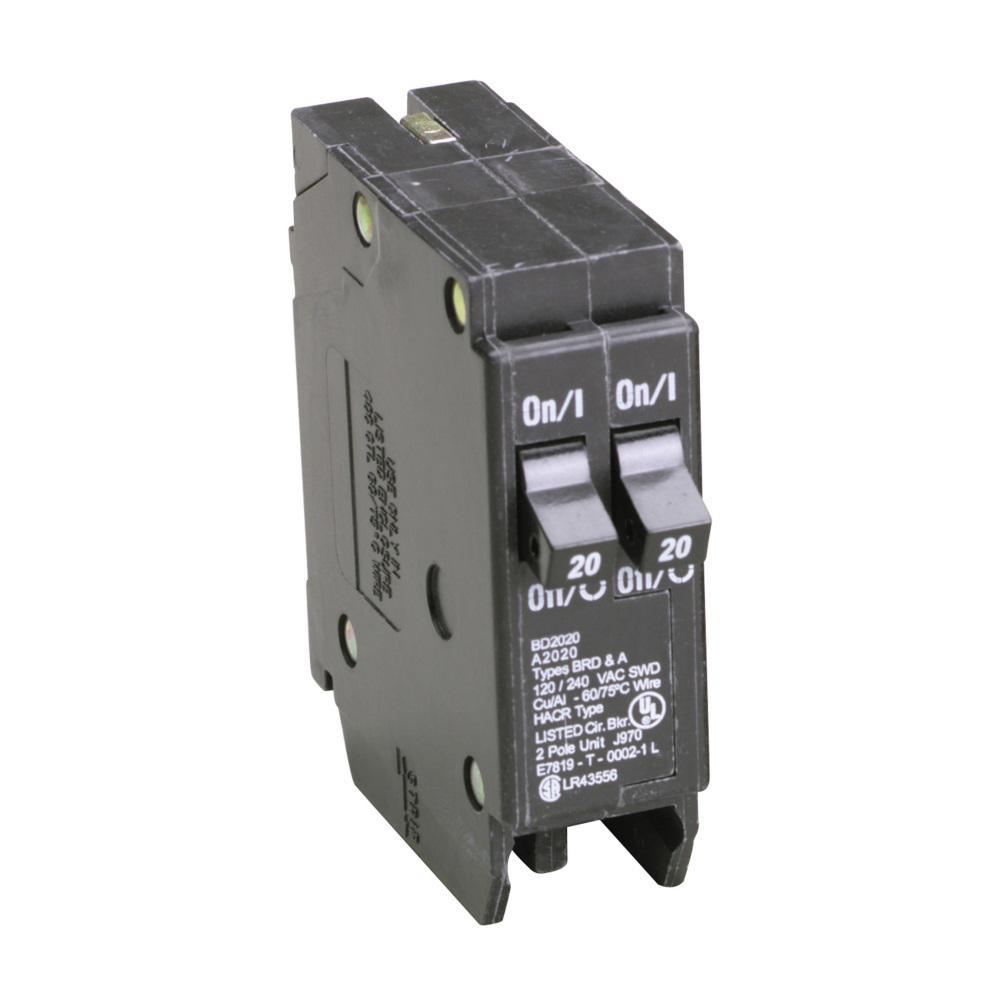 BD 2-20 Amp Single Pole Tandem CTL Circuit Breaker