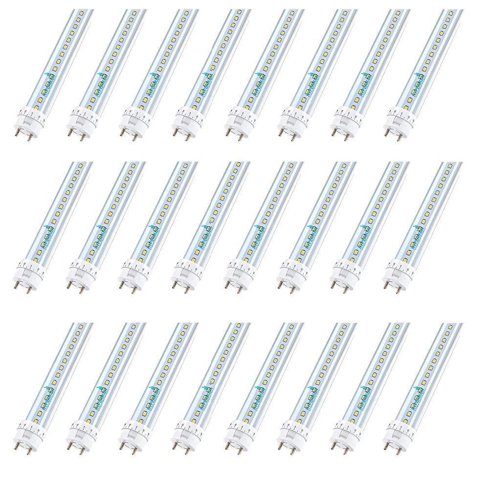 18-Watt 4 ft. Linear T8 Rotatable Clear 5000K LED Tube Light Bulb (24-Pack)