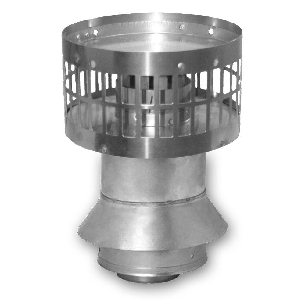 3 in. x 5 in. Stainless Steel Concentric Vertical Vent Termination For Indoor Tankless Gas Water Heaters