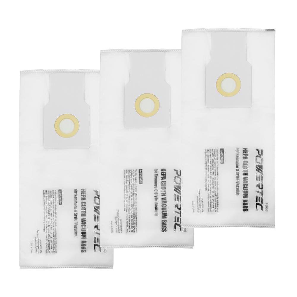 HEPA Cloth Vacuum Bag Replacement for Kenmore O-Style Vacuum (3-Pack)