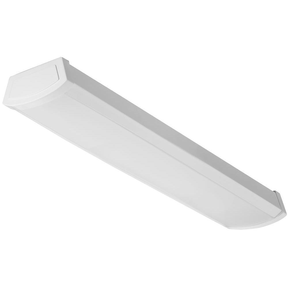 Contractor Select FMLWL Series 2 ft. Dimmable 4000K Cool White Integrated 3000 Lumen LED Low Profile LED Wraparound