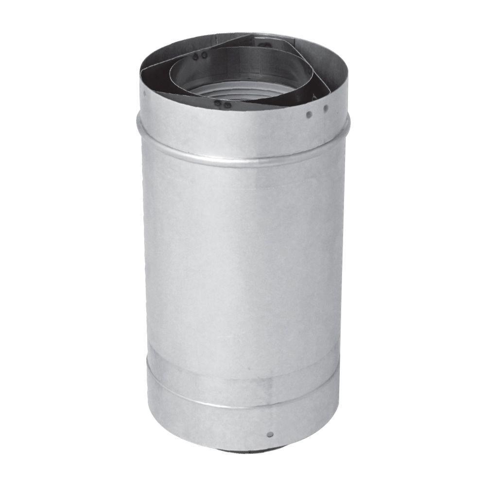 Adjustable Vent Length 3 x 5 in. Stainless Steel Concentric Vent for Indoor Tankless Gas Water Heaters
