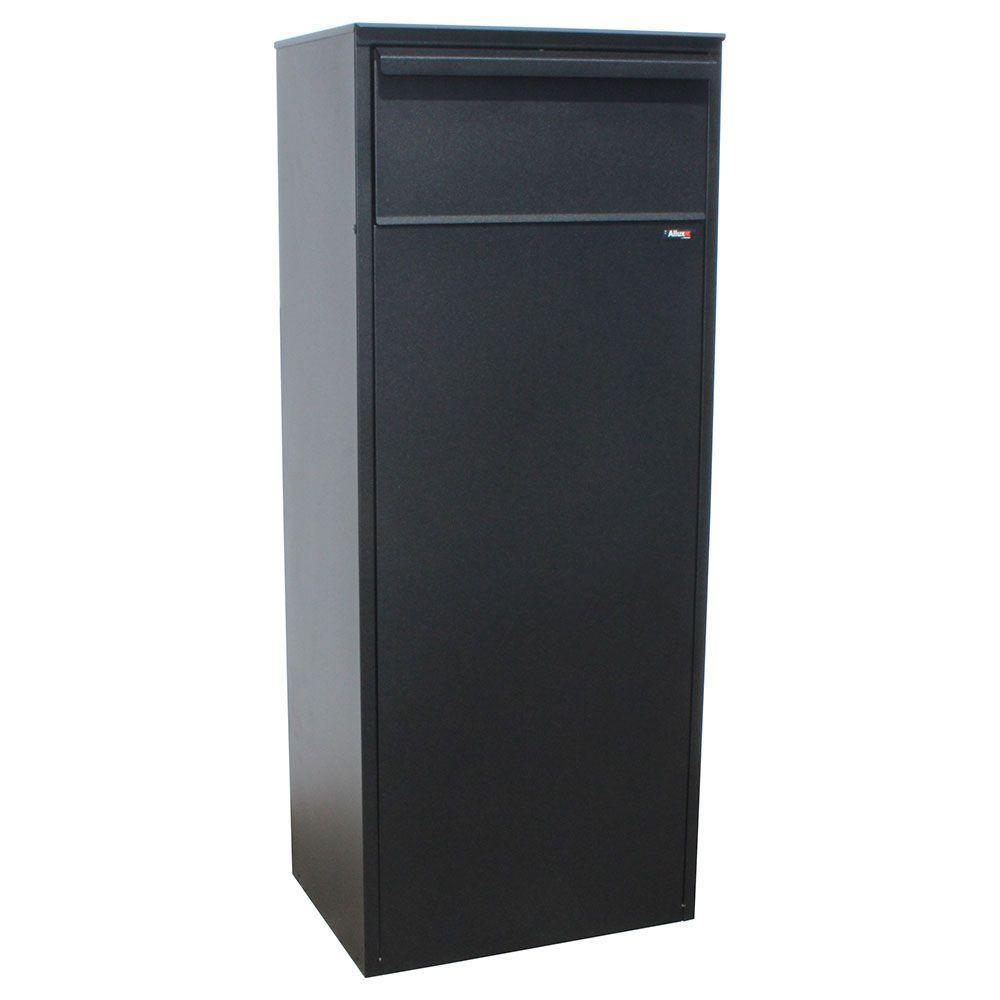 Black Freestanding Locking Mail/Parcel Drop Box