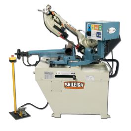 Baileigh BS-260SA; 8.66" Variable Speed Dual Mitering Semi-Automatic Bandsaw 1-1/2 220 Volt Single Phase 1001438