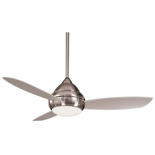 Minka Aire Concept L Wet 52" Led 52-in Brushed Nickel Wet LED Indoor/Outdoor Ceiling Fan with Wall-Mounted Remote (3-Blade)