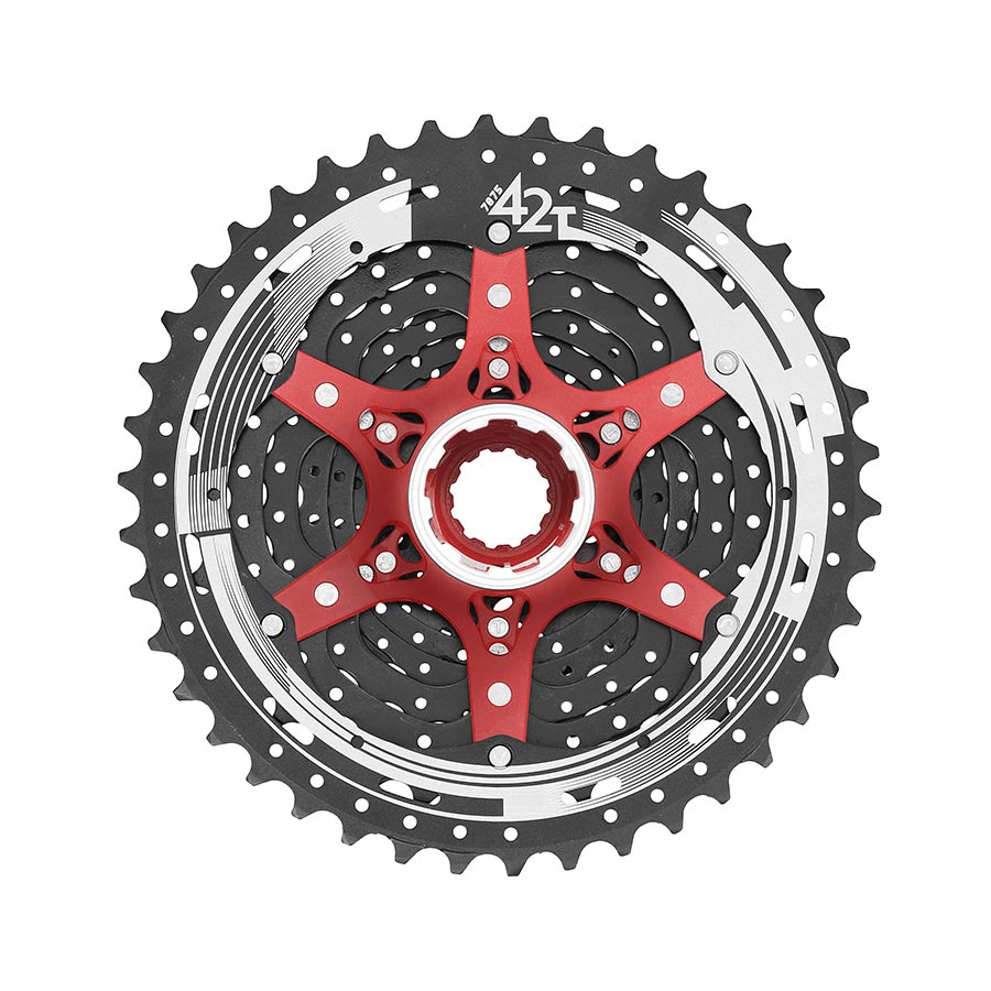 Sunrace CSRX8 EAY Cassette Blast Chrome Plated, Speed: 11, 11-42T