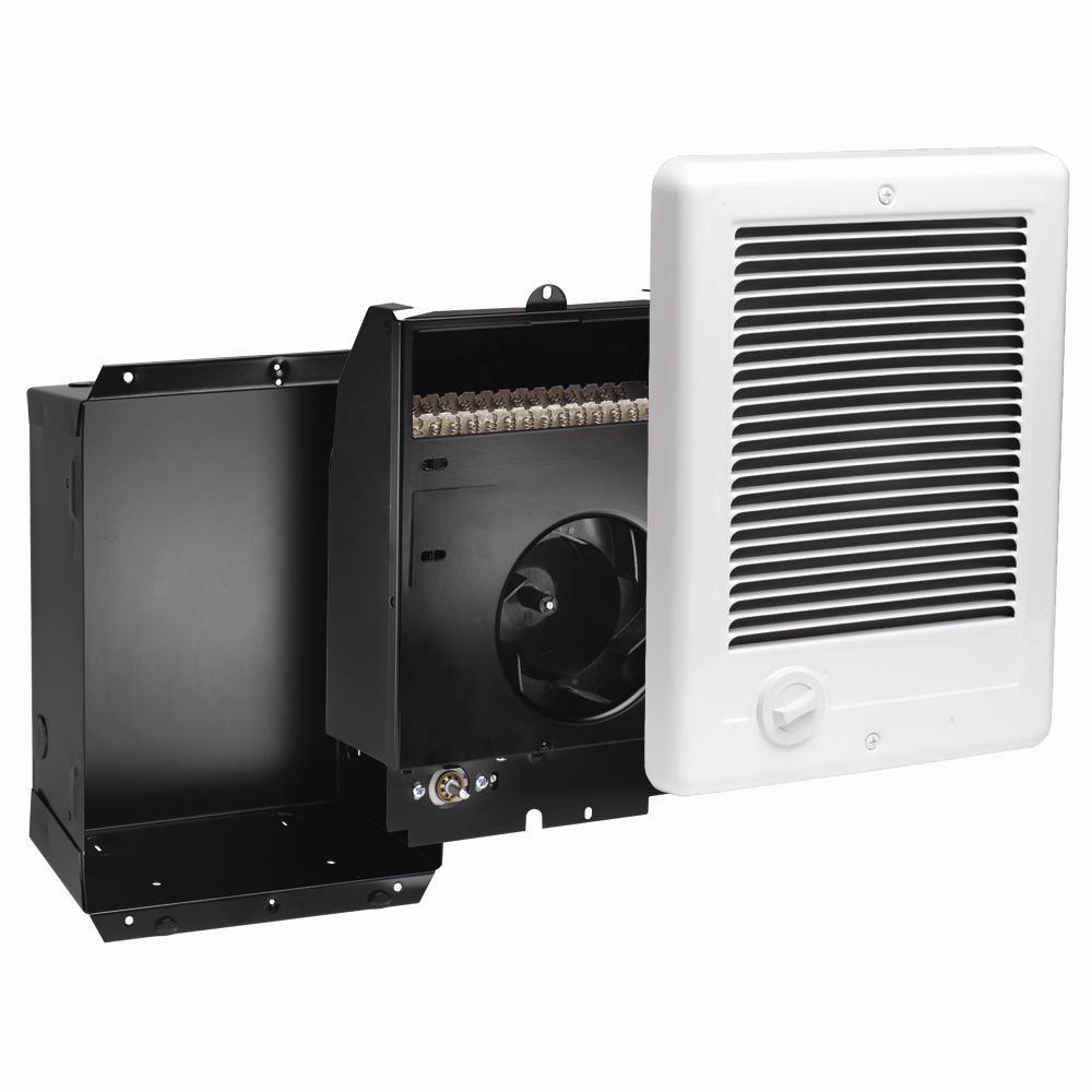 Com-Pak 2,000-Watt 240-Volt Fan-Forced In-Wall Electric Heater in White