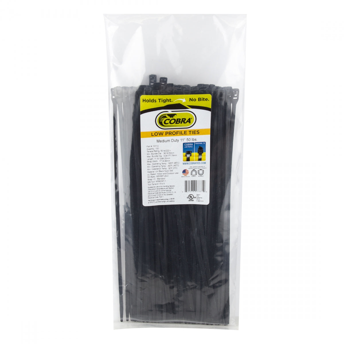 Cobra Products Ties FlexRoute Ties 11in Black