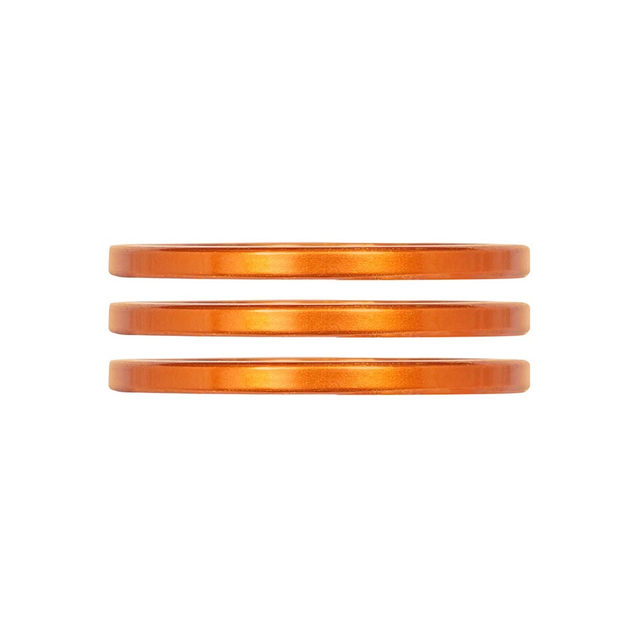 Industry Nine iRiX Headset Spacer, 1-1/8'', Height: 2.5mm, Aluminum, Orange, 3pcs