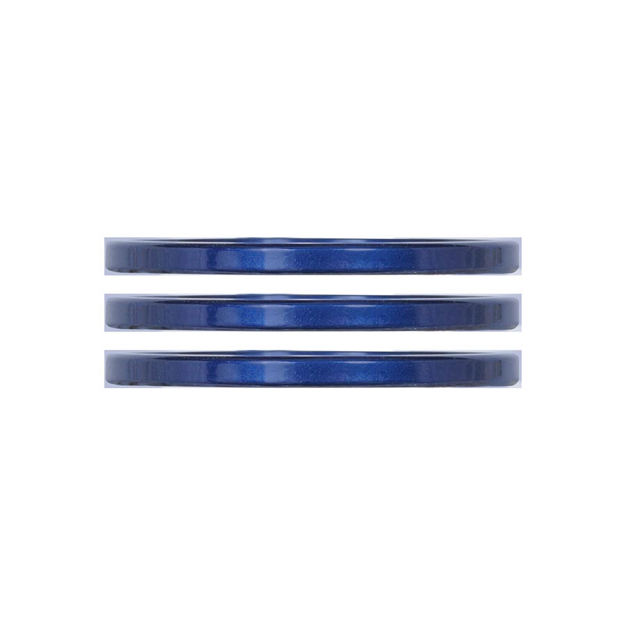 Industry Nine iRiX Headset Spacer, 1-1/8'', Height: 2.5mm, Aluminum, Blue, 3pcs