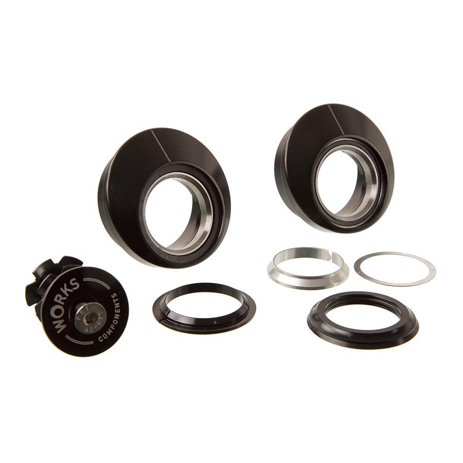 Works Components EC49-EC49 Reach Adjust, Headset, : EC49/38.1 | EC49/40, External, Threadless, Complete, Black