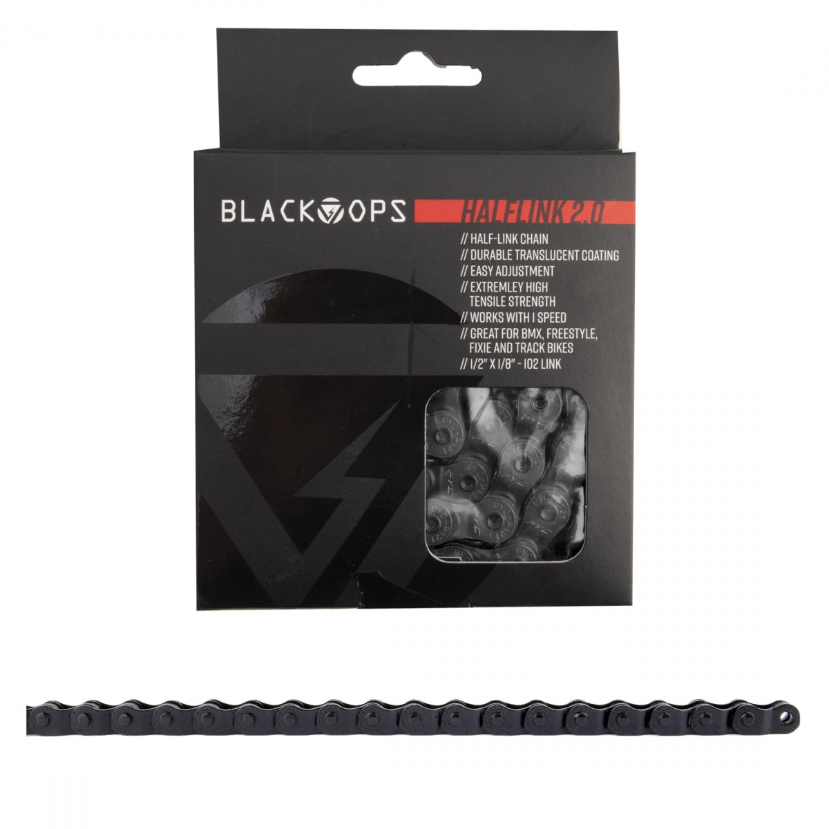 Black Ops HalfLink 1.0 Single Speed 102 Links Translucent Coating