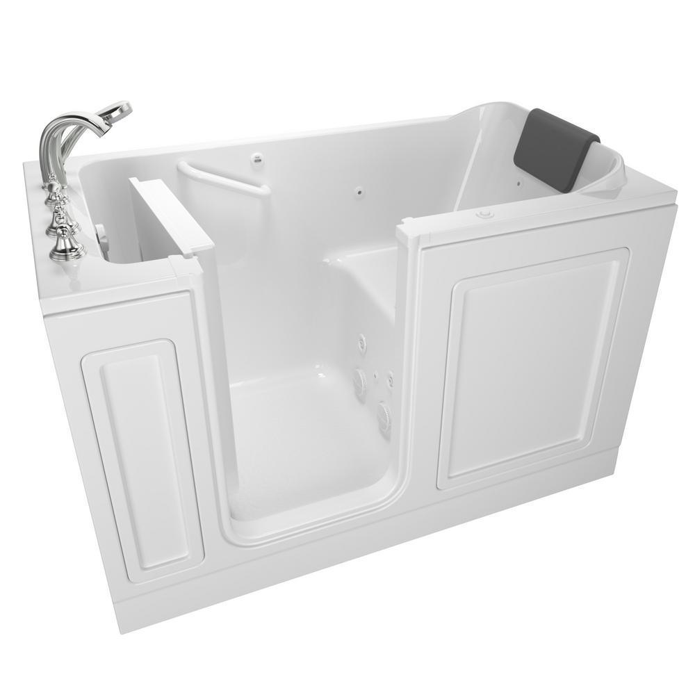 Acrylic Luxury 60 in. Left Hand Walk-In Whirlpool in White