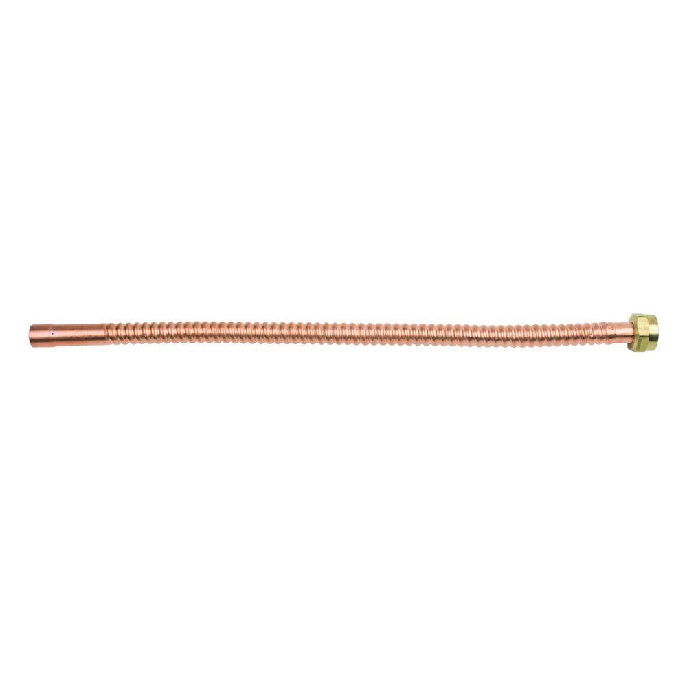 2 in. FIP x 3/4 in. Nominal Male/ Female Sweat x 24 in. Copper Water Heater Connector (7/8 in. O.D.)