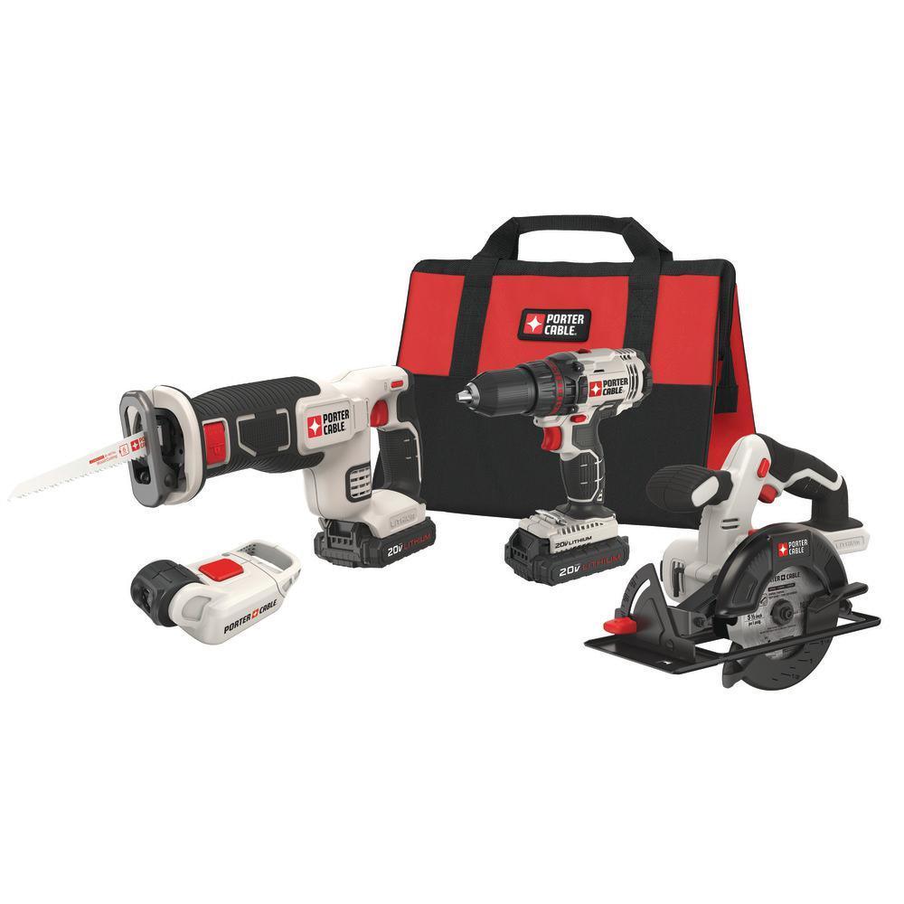 20-Volt MAX Lithium-Ion Cordless Combo Kit (4-Tool)