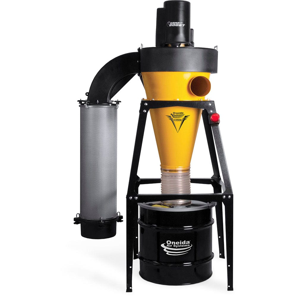 V-System 3000 with Smart Boost 35-Gallon Cyclone Dust Collector with Stand - HEPA GFM - 3 HP 1 Ph 230V