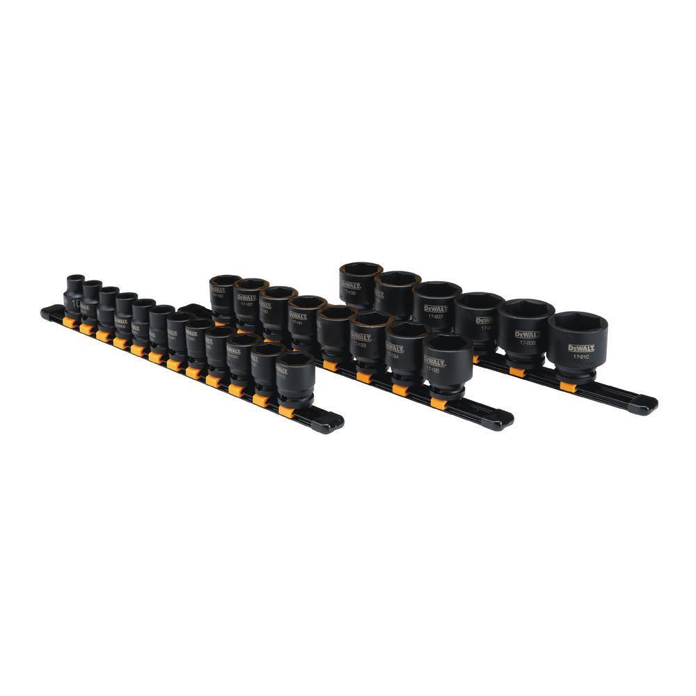 1/2 in. Drive Metric Impact Socket Set (26-Piece)