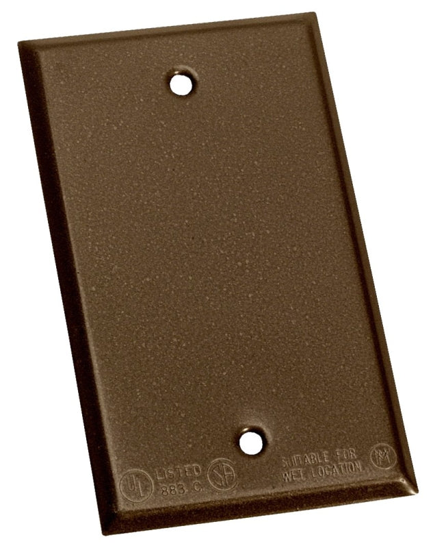 BWF 711AB-1 Cover, 4-9/16 in L, 2-13/16 in W, Steel, Bronze, Powder-Coated