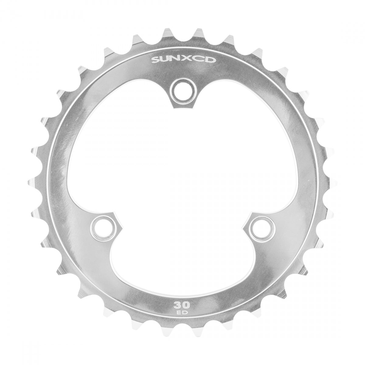 Sunxcd Chainrings 30t 74 BCD 3-Bolt 8/9/10-Spd Polished Silver Road MTb Hybrid