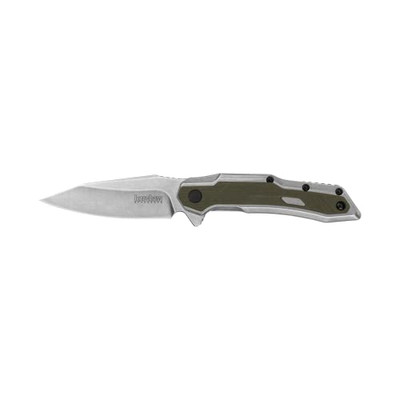 Kershaw 1369 Salvage Assisted Flipper Knife 2.9" Stonewashed Clip Point Blade