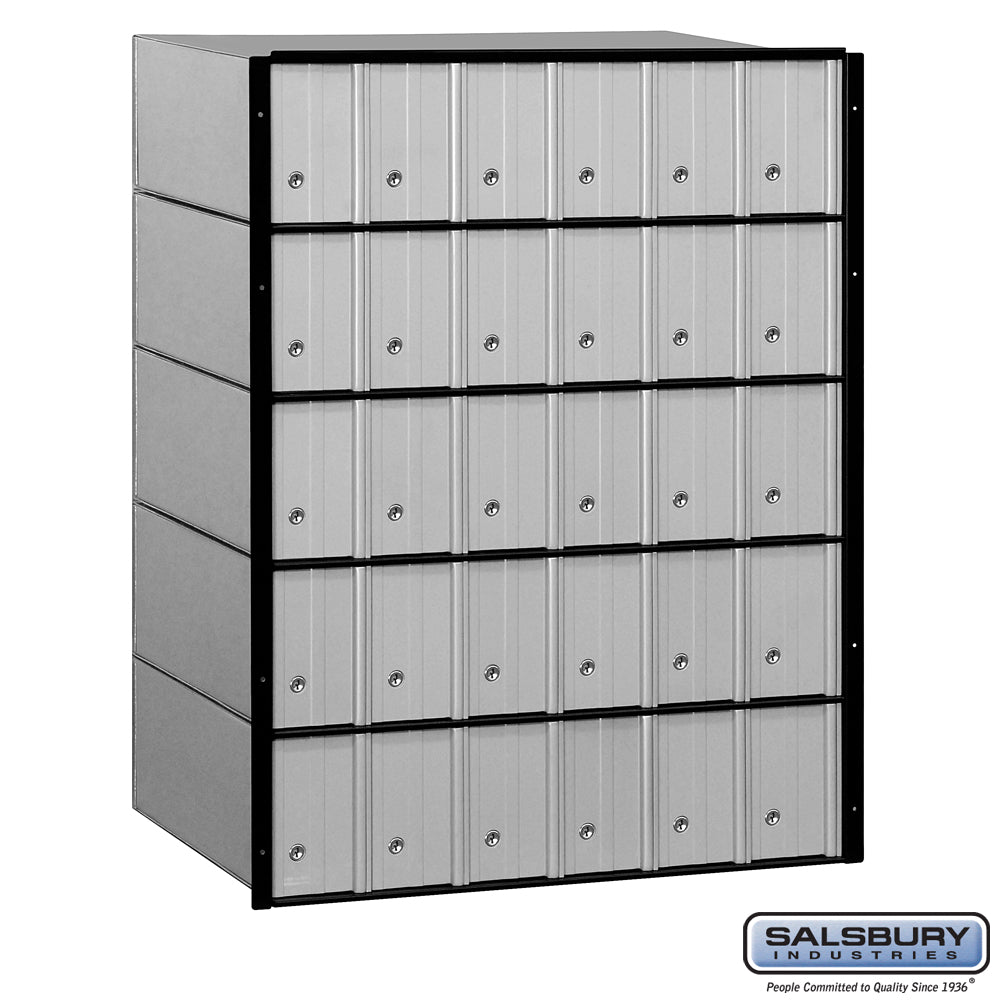 Aluminum Mailbox with 30 Doors - Rear Loading - Secure and Durable