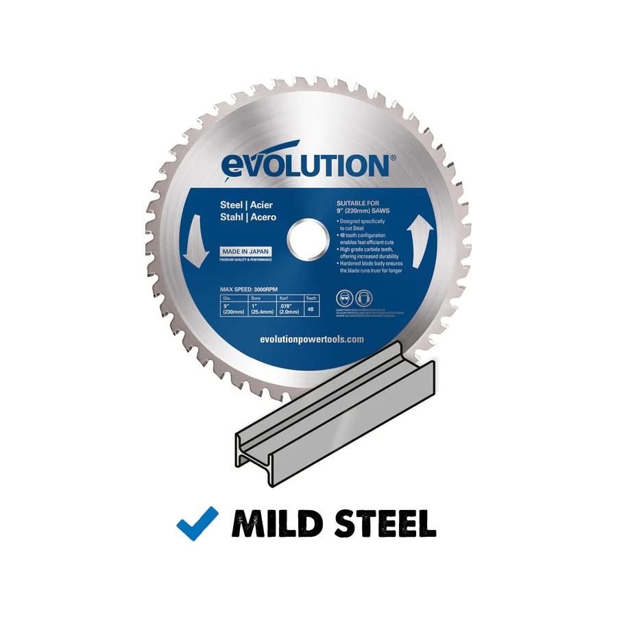 Evolution 9" Mild Steel and Ferrous Metal TCT Blade 230BLADEST - Image 2