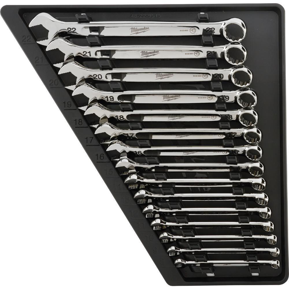 Combination Metric Wrench Mechanics Tool Set (15-Piece)