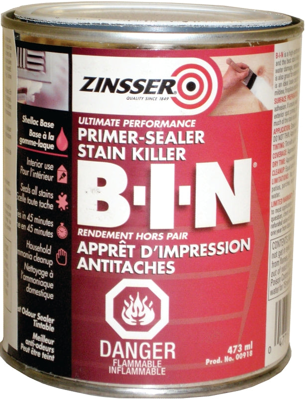 Zinsser Z00918 Primer, Flat, White, 473 mL