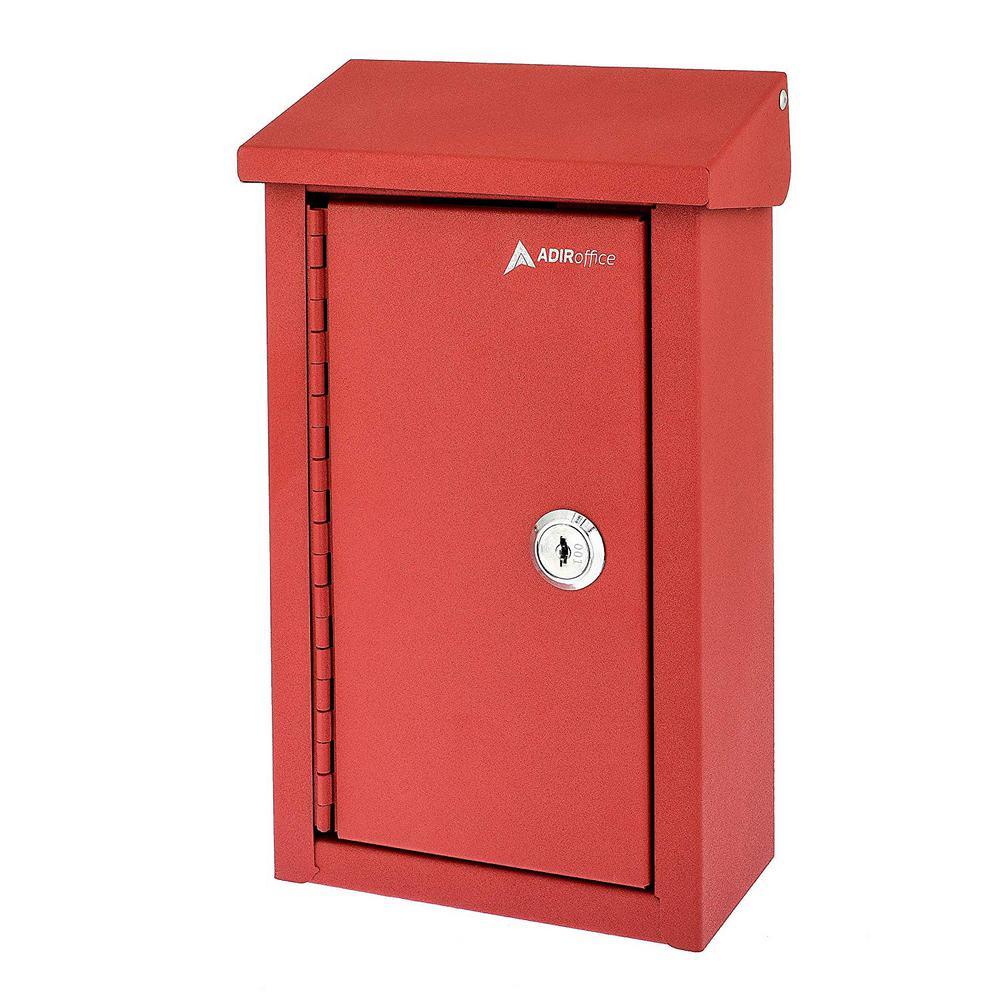 Heavy-Duty Steel Red Outdoor Large Key Drop Box