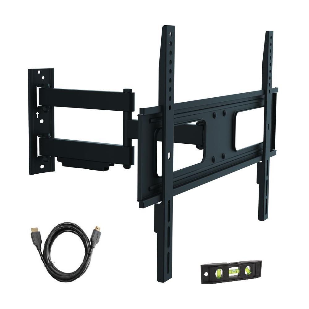 Multi Position TV Wall Mount for 37 in. - 70 in. Flat Panel TVs, 6 ft. HDMI Cable with 25 Degree Tilt, 77 lb. Capacity