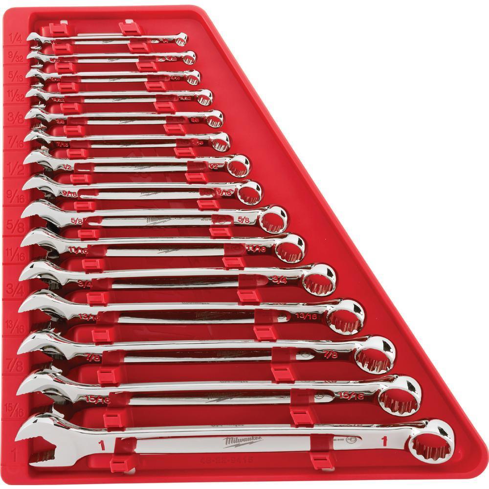 Combination SAE Wrench Mechanics Tool Set (15-Piece)