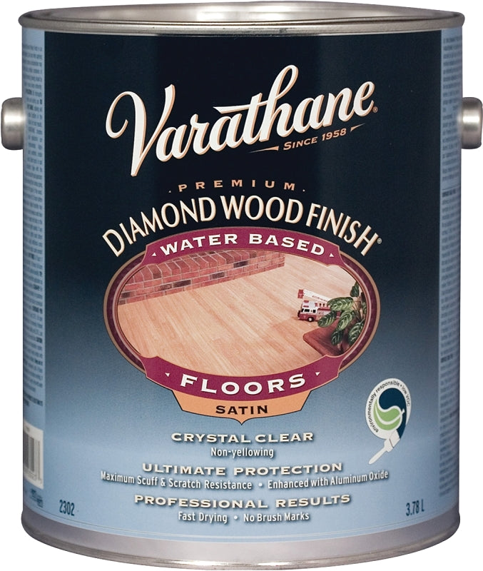 Varathane Y230231 Diamond Finish, Satin, Liquid, Clear, 3.78 L