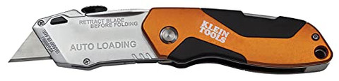 Klein Tools 44131 Folding Utility Knife, Heavy Duty, Triple Ground Blades Sharp