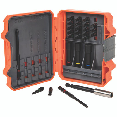 Klein Tools 32799 Impact Driver Bit Set, 26 Piece Nut Driver Bit Set with Case