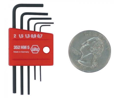 Wiha 5 Piece Mini L-Key Hex Set, Metric (35392)